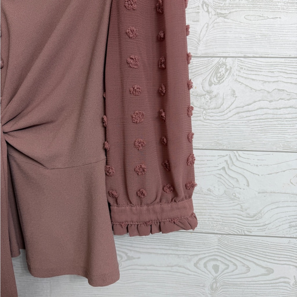 Fifty Street Women’s Retro Dusty Pink Blouse. Size M - Picture 6 of 7